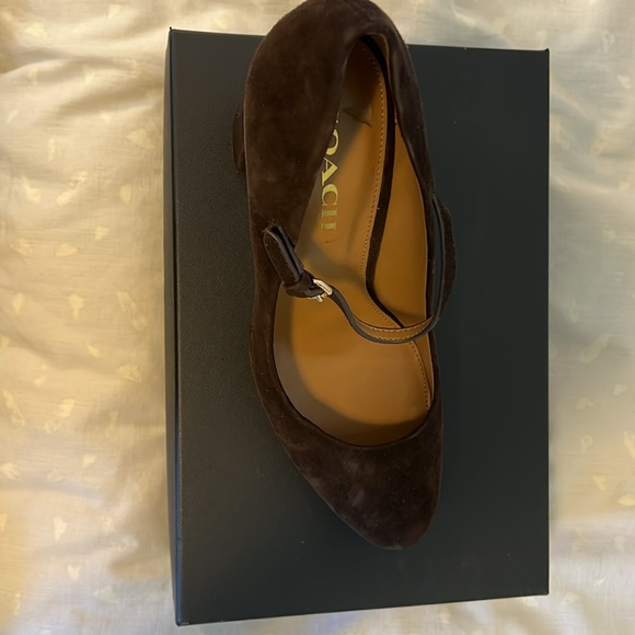 Coach Brown suede platform heels - Picture 5 of 5